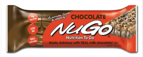 NuGo All-Natural Nutrition Bar, Chocolate, 1.76-Ounce Bars (Pack of 15)