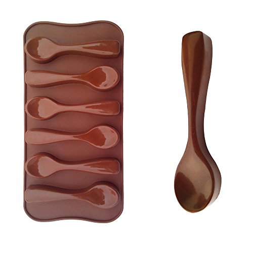 2pcs Spoon Mold，COOKO SpoonS Shape Silicone Mold for Making Homemade Chocolate, Candy, Gummy, Jelly, Baking Molds and More (Spoon)