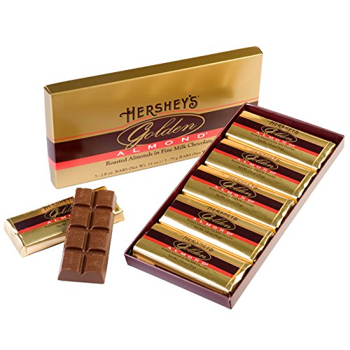 Hershey’s Golden Almond Chocolate Bar Gift Box, 5-Count, 2.8-Ounce Bars