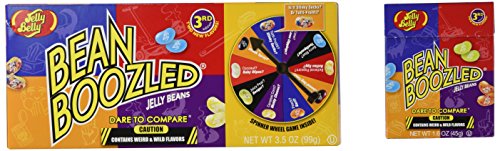 Jelly Belly 3.5 oz BeanBoozled Spinner Wheel Game Jelly Bean Gift Box 3rd Edition with 1 Extra – 1.6 oz BeanBoozled Jelly Bean Refills (Party Pack)