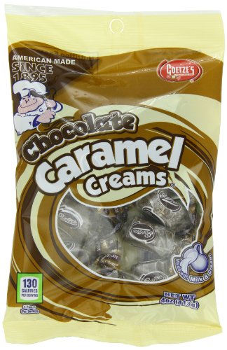 Goetze’s Chocolate Caramel Creams, 4 Ounce (Pack of 12)