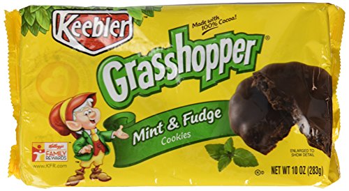 Keebler Fudge Shoppe Grasshopper (Mint) Cookies, 10-Ounce Packages (Pack of 6)