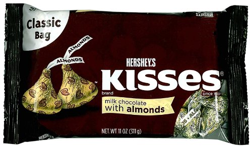 Hershey’s Kisses Milk Chocolate W/Almonds – 11 oz