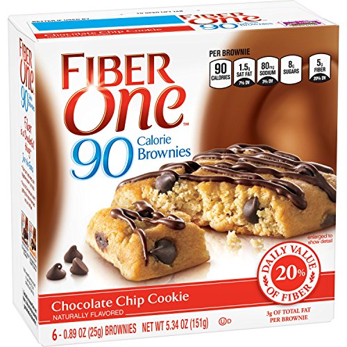 Fiber One 90 Calorie Soft-Baked Bars Chocolate Chip Cookie, 5.34 oz, 6 Count