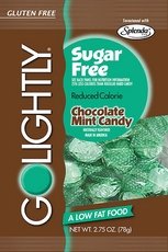 GoLightly Sugar Free Chocolate Mint Candy, 2.75-Ounce Bags (2 PACK)