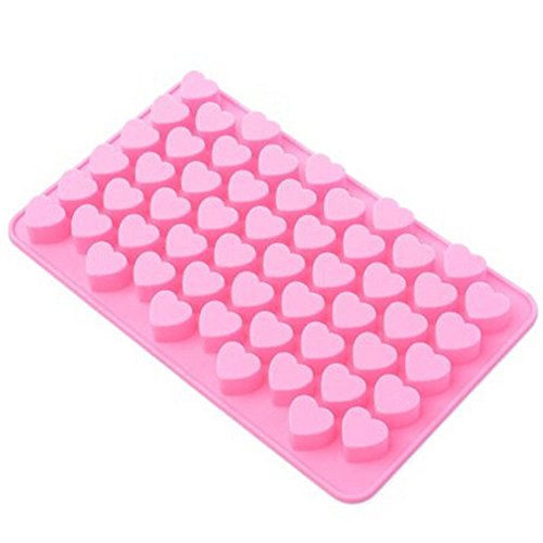 BestJy Silicone Mini Heart Shape Silicone Ice Cube Candy Mold Chocolate Mold