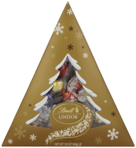 Lindt LINDOR Assorted Chocolate Truffle Tree Gift, 5.9 oz.