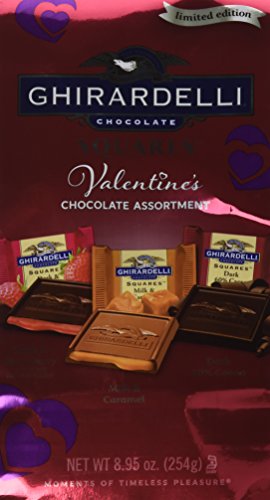 Ghirardelli Valentine’s Limited Edition Squares Chocolate Assortment, 8.95 Ounce