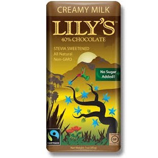 Lily’s Sweets 40% Chocolate Bar Creamy Milk (Case of 12) 3 Ounces