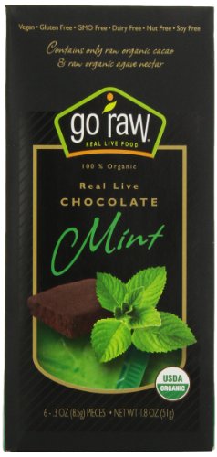 Go Raw Mint Live Chocolate Truffles 6 Pieces, 1.8-Ounce