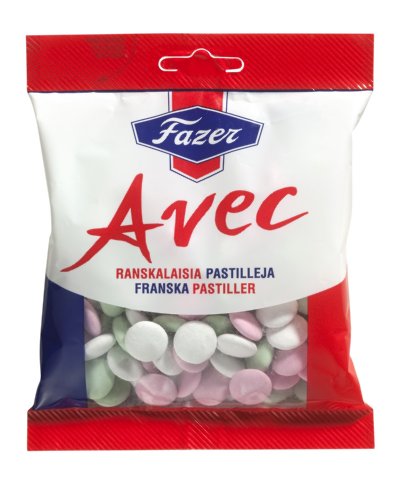 Fazer Avec Ranskalaisia Pastilleja (French Pastilles) Mint Chocolates Dragee Drops Candies Bag