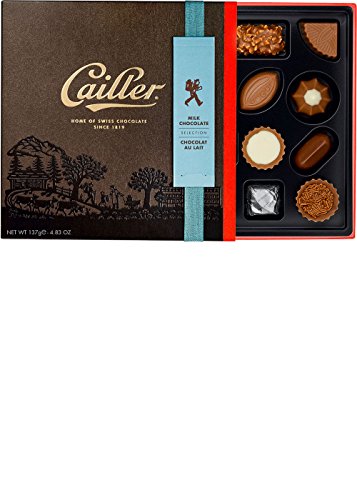 CAILLER Milk Chocolate Selection, Small Box Assortment, 4.8 Ounce, (16 Pieces)