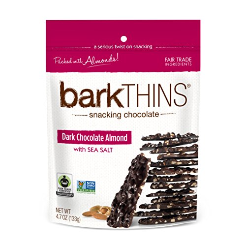 barkTHINS Snacking Dark Chocolate, Almond with Sea Salt, 4.7 Ounce