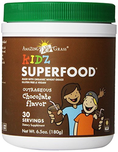 Amazing Grass Kidz Superfood Powder, Chocolate, 6.35-Ounce Container