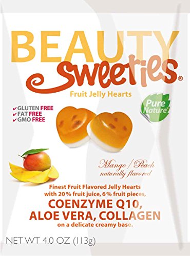 Beauty Sweeties Jelly Hearts, Mango and Peach Fruit, 4.4 Ounce