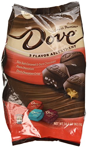 Dove Assortment, Sea Salt Caramel & Dark Chocolate, Dark Chocolate, Dark Chocolate Crisp 34 Ounce