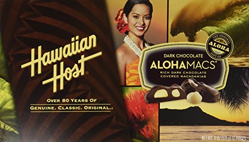 Hawaiian Host Alohamacs Dark Chocolate Macadamia Nuts 6oz Box