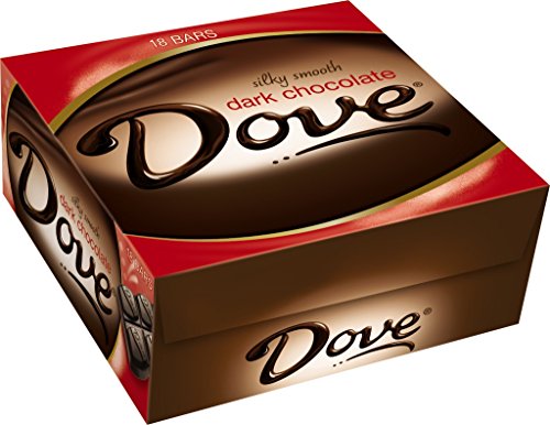 Dove Dark Chocolate Candy Bar, Singles (18 Count)