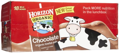 Horizon Organic Low Fat Milk, Chocolate, 8-Ounce Aseptic Cartons (Pack of 18)