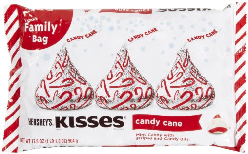 Hershey’s Kisses with Candy Cane Flavored White Chocolate Candy, 17.8-Ounce Bag