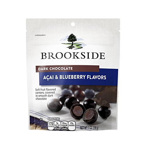 Brookside Dark Chocolate Candy, Acai and Blueberry Flavors, 7 Ounce (Pack of 4)