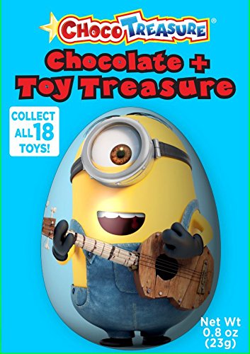 Minions Choco Treasure Chocolate Eggs with Toy Surprise!, Box 12 Count