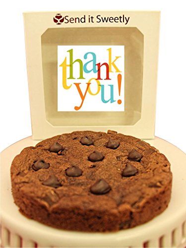 Send It Sweetly 1/2 Pound Jumbo Double Chocolate Fudge Cookie Thank You