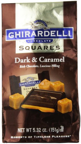 Ghirardelli Chocolate Squares, Dark and Caramel Filled, 5.32 oz., 6 Count