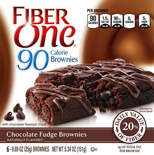 Fiber One Snacks Fiber One 90 Calorie Soft-Baked Bars Chocolate Fudge Brownie, 6 Bars, 5.34 oz.