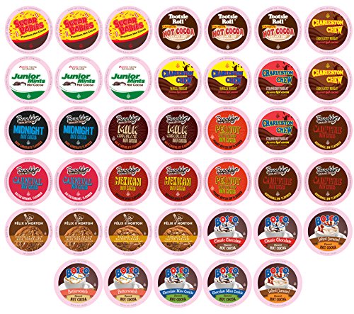 Two Rivers Hot Cocoa Sampler Pack, Single-Cup for Keurig K-cup Brewers, 40 Count
